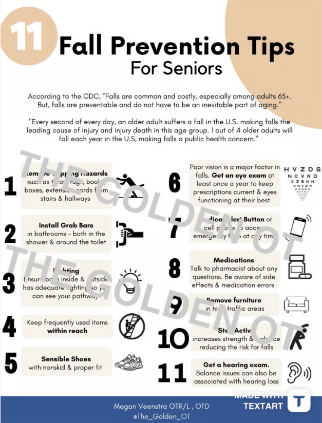 Fall Prevention Tips Handout