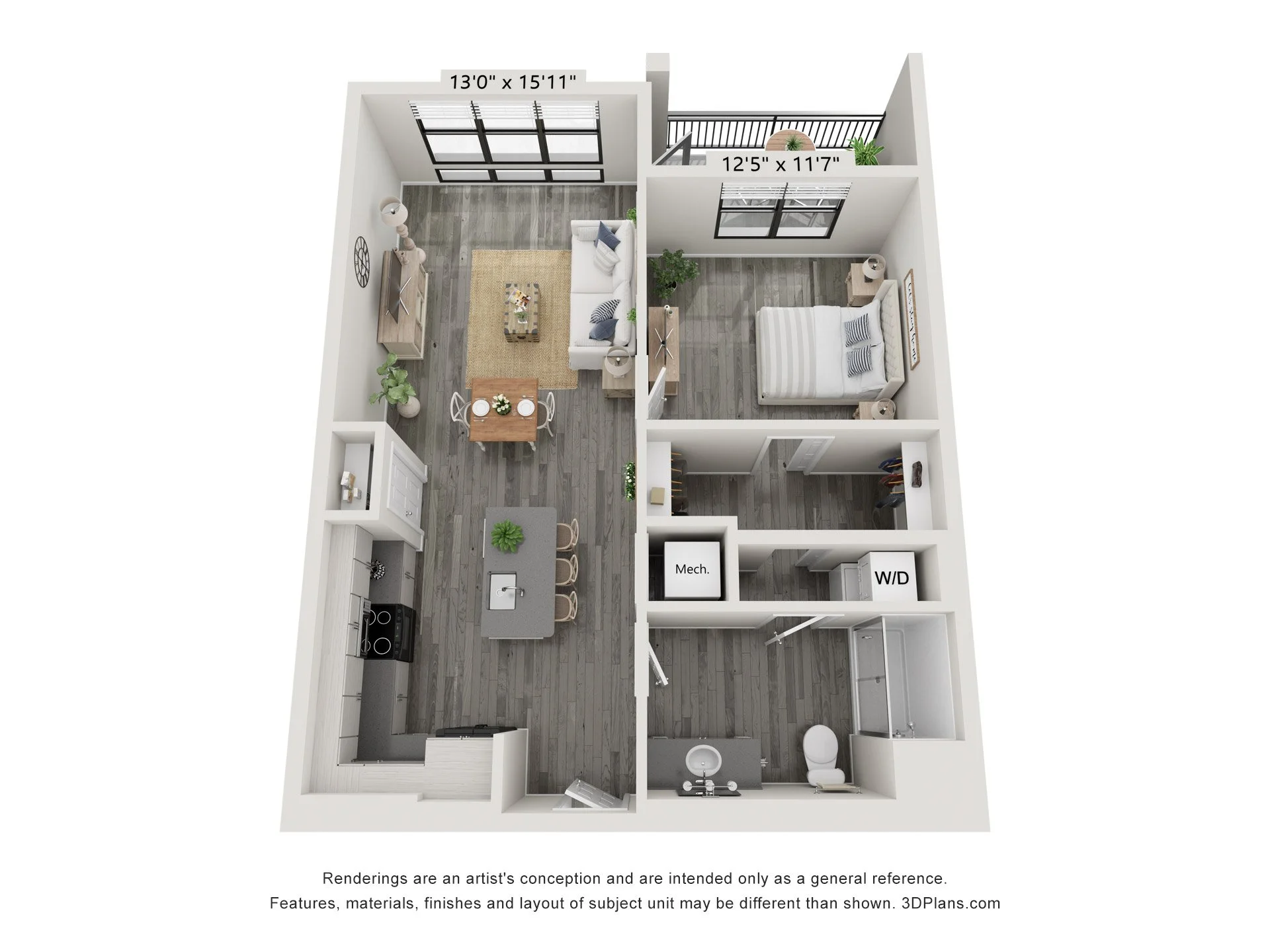 1D | 1 Bedroom 1 Bathroom | 820 SQFT