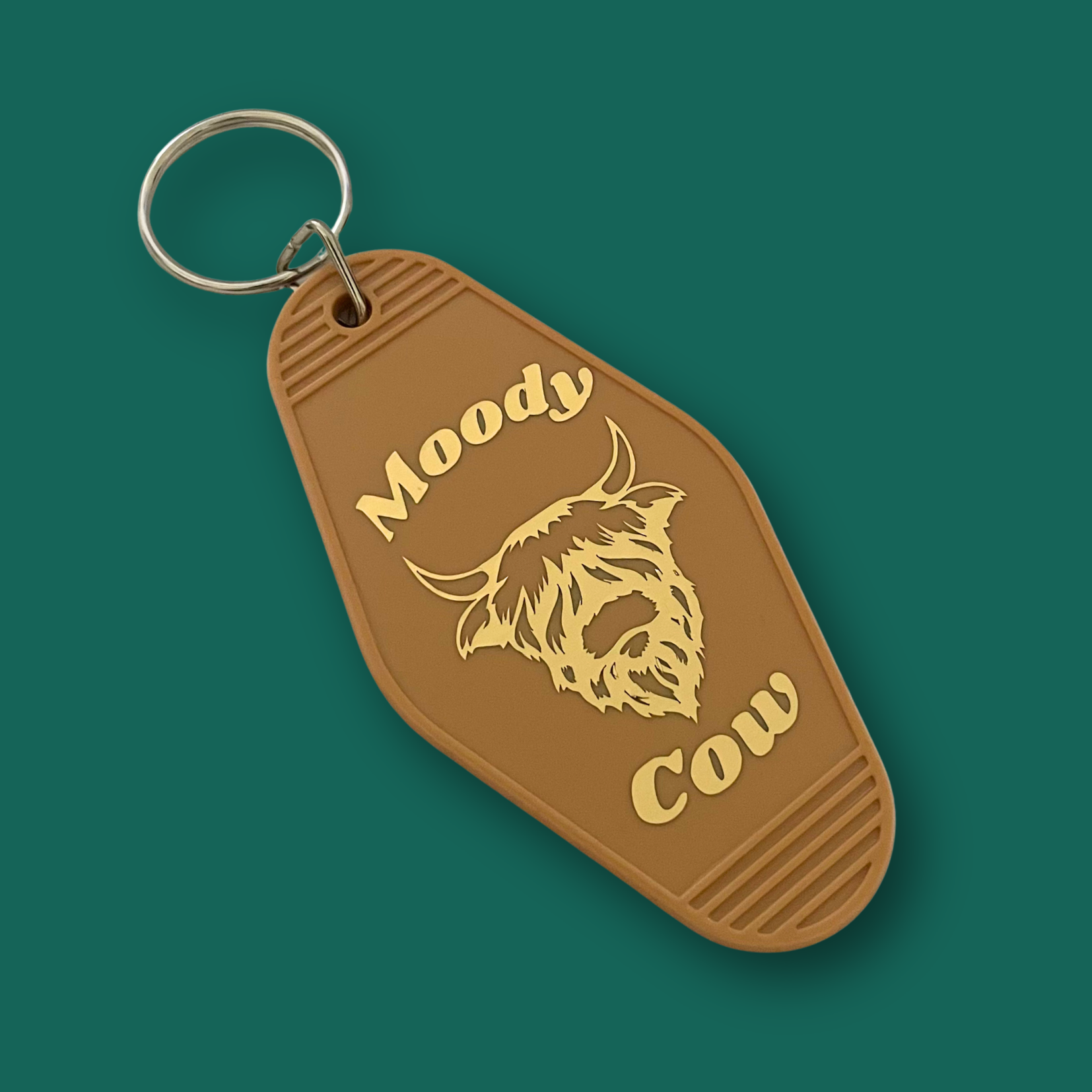 Moody Cow Keychain