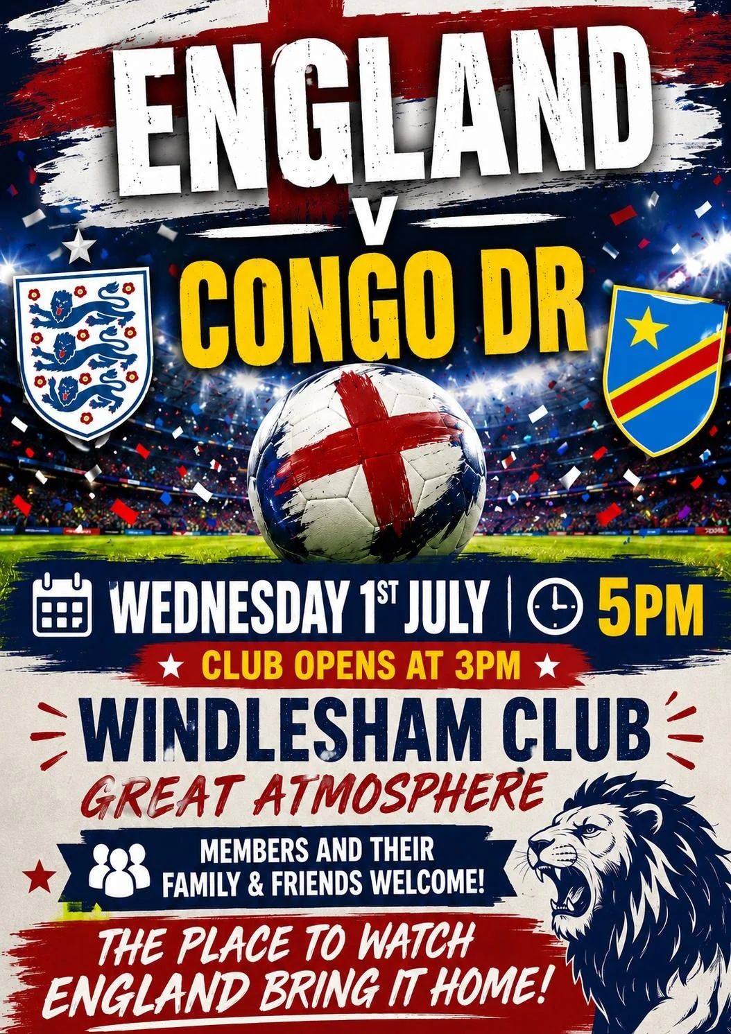 England v DR Congo