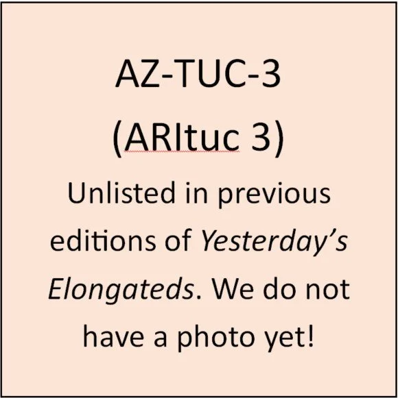 AZ-TUC-3 (ARItuc 3): Vertical with dot border.  Identical to ARI tuc 2, except “4TH” has been changed to “5TH” and the date re-engraved and boxed in as /JANUARY 29/1967/.