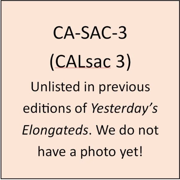CA-SAC-3 (unlisted): Vertical with No border.  On same curve as top of coin at top /STATE FAIR/.  Depicted at center, a large building with dome off-center left, spire of same touches bottom of “E” of “STATE”.  Below building, horizontal in three lin