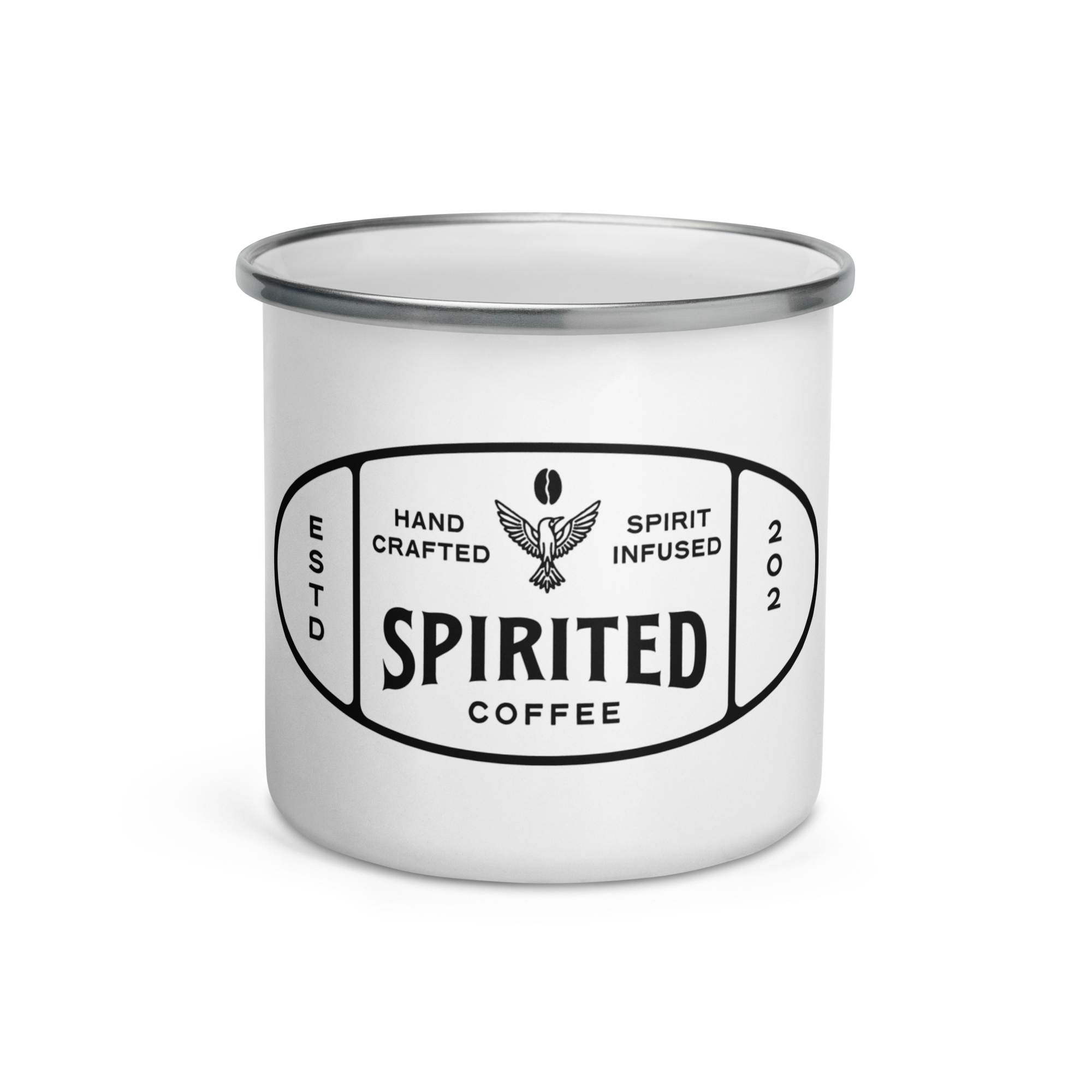 SPIRITED ENAMEL MUG