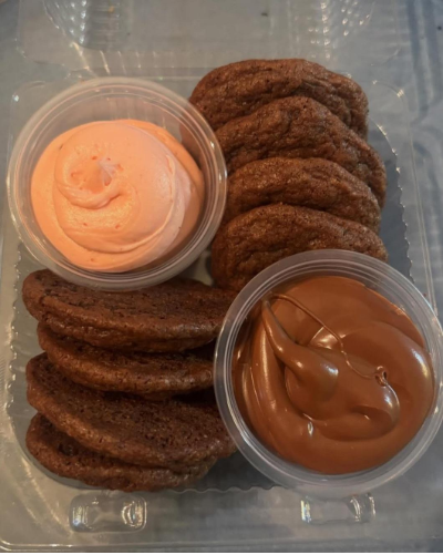 Double Chocolate Cookies  with Strawberry Buttercream & Nutella (Dunkaroos Style)