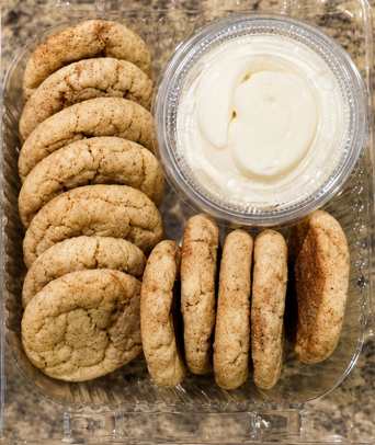 Cinnamon Roll Cookies with Cream Cheese Frosting (Dunkaroos Style)