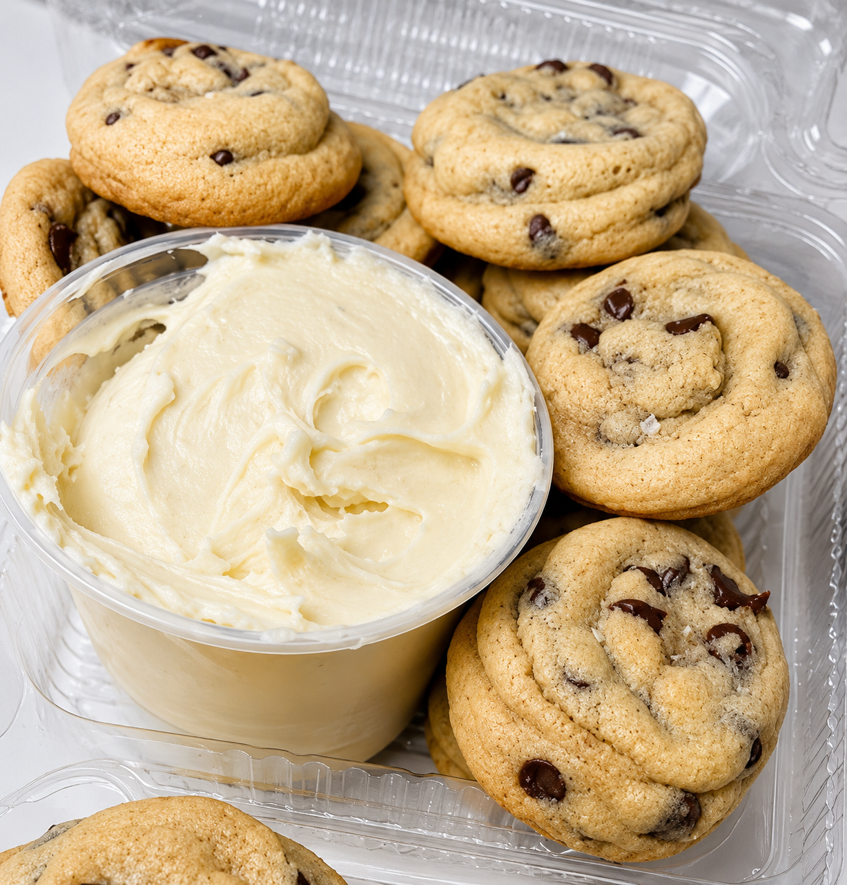 Chocolate Chip Cookies with Buttercream Icing (Dunkaroos Style)