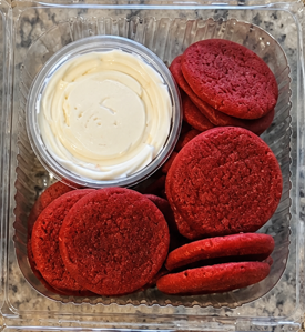 Red Velvet Cookies with Cream Cheese Icing (Dunkaroos Style)