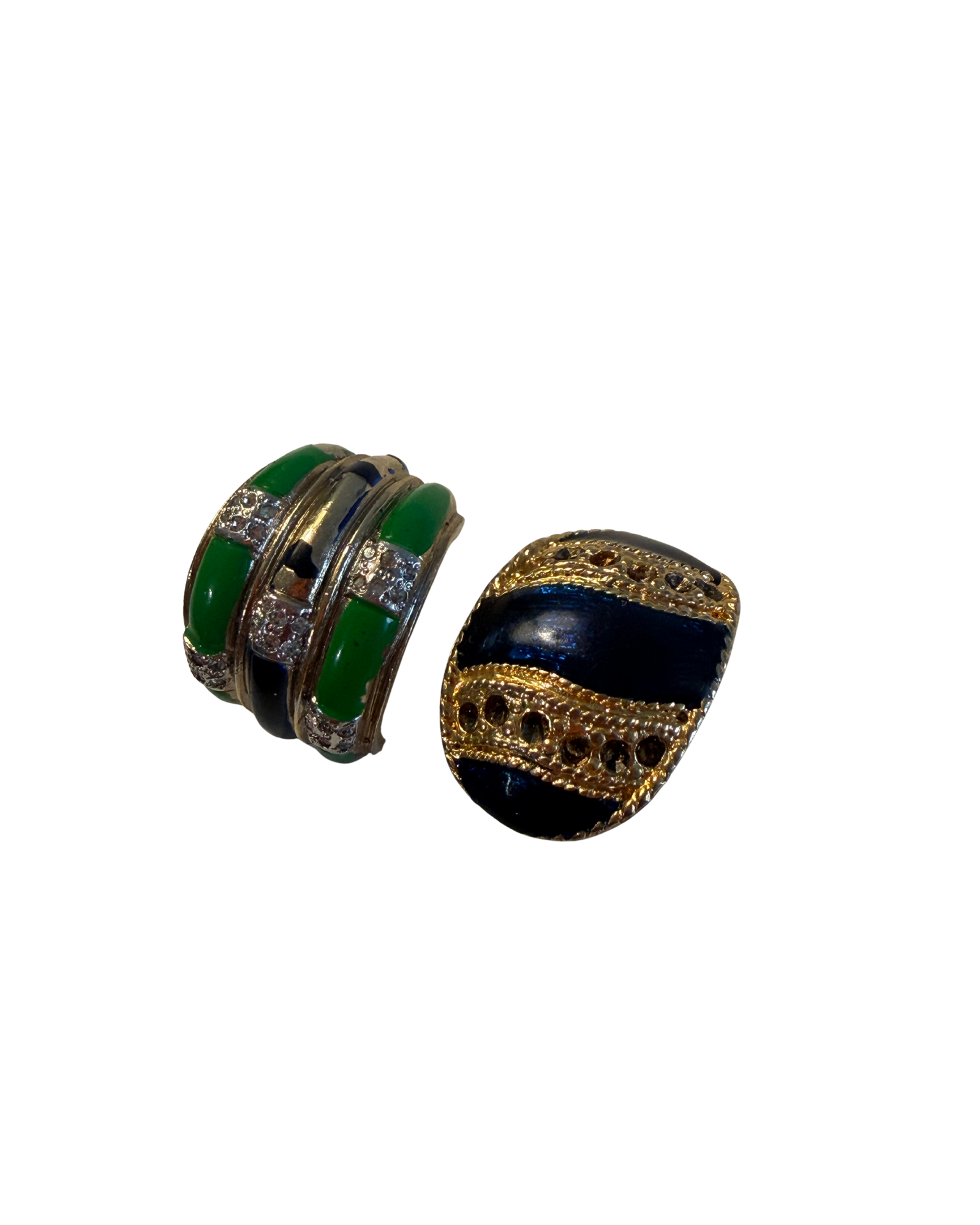 Vintage Enamel Statement Kõrvarõngad