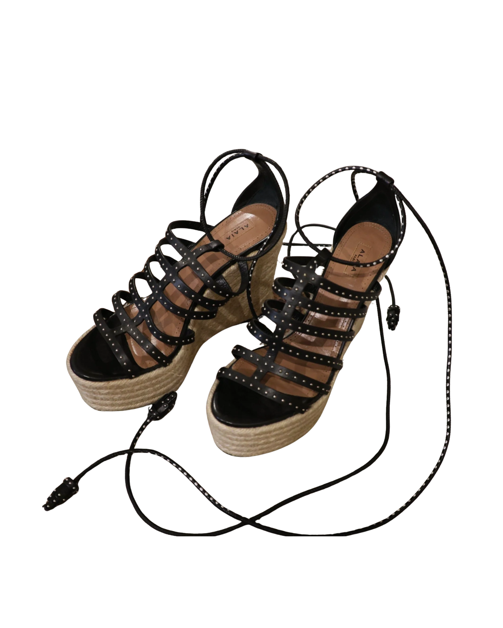 Alaïa Studded Platform Sandals