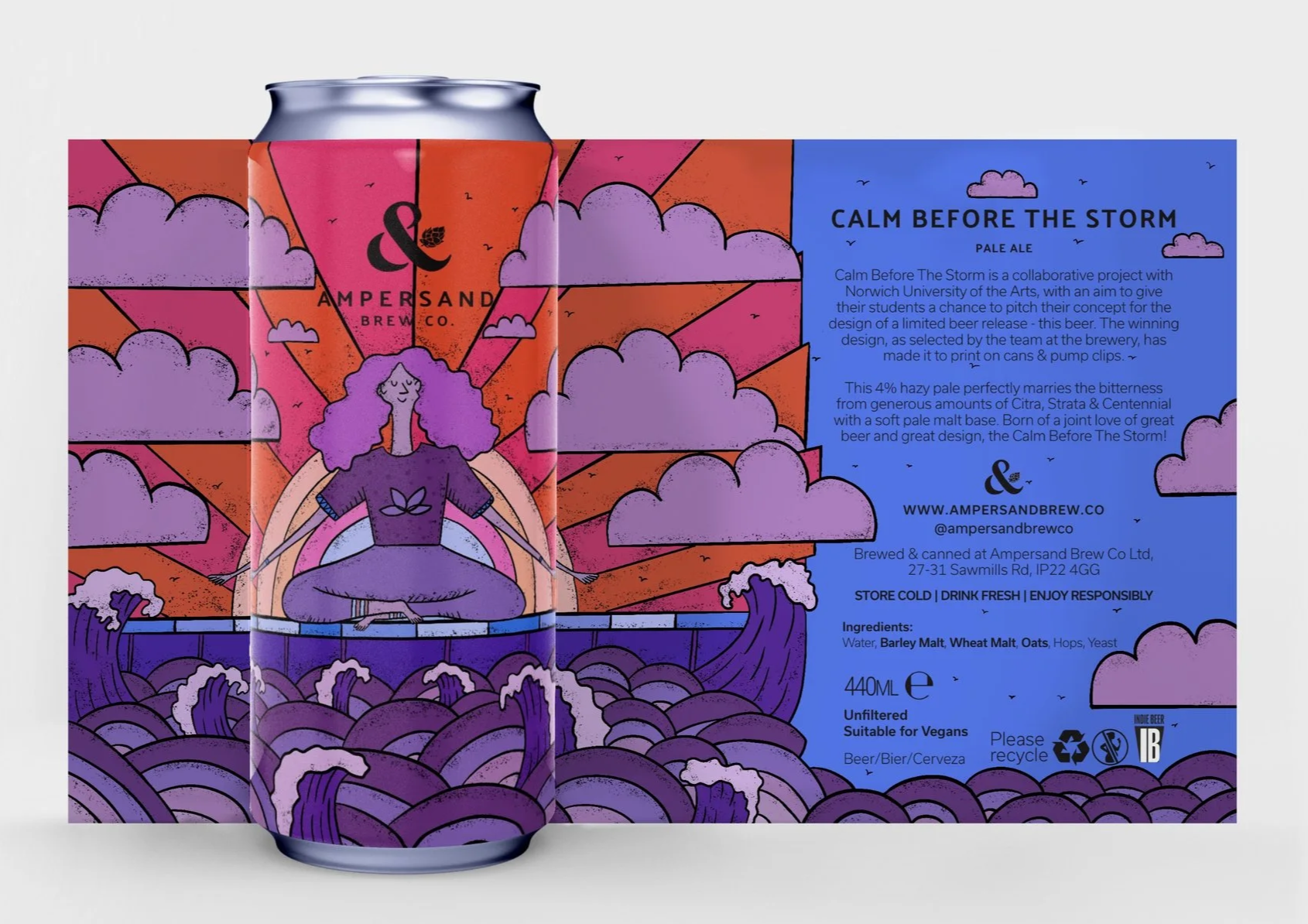 "Calm Before The Storm" Ampersand Beer Can Design.