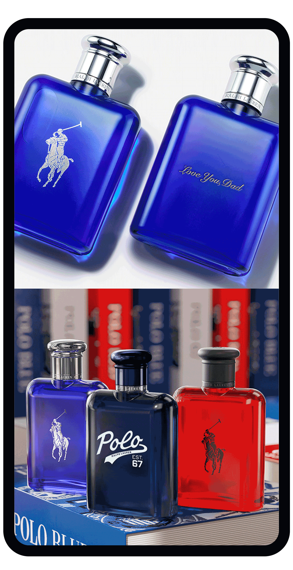 Ralph Lauren Fragrances Father's Day animated mobile mockup, alternate by Bolds Creative