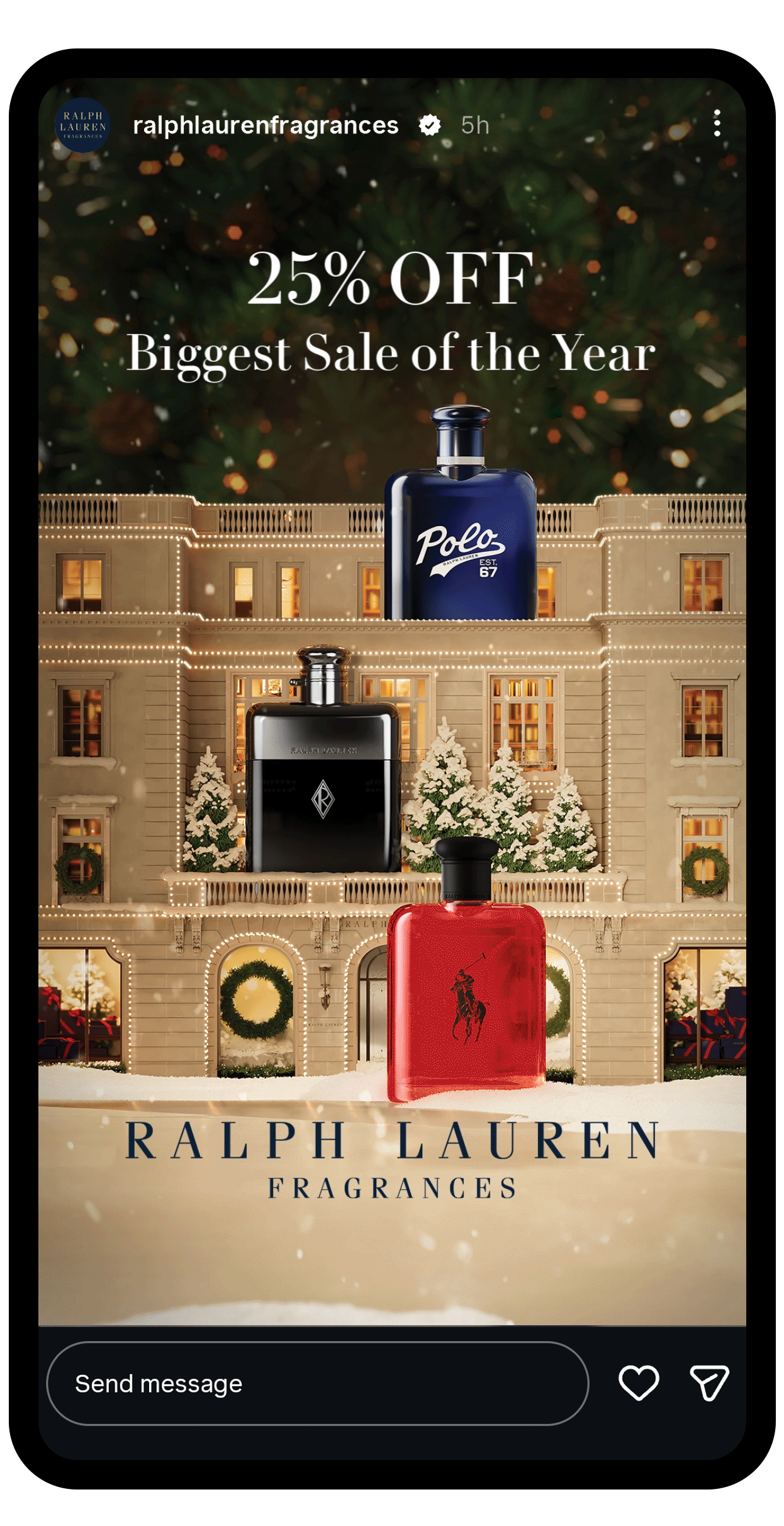 Ralph Lauren Fragrances Holiday animated social mockup by Bolds Creative