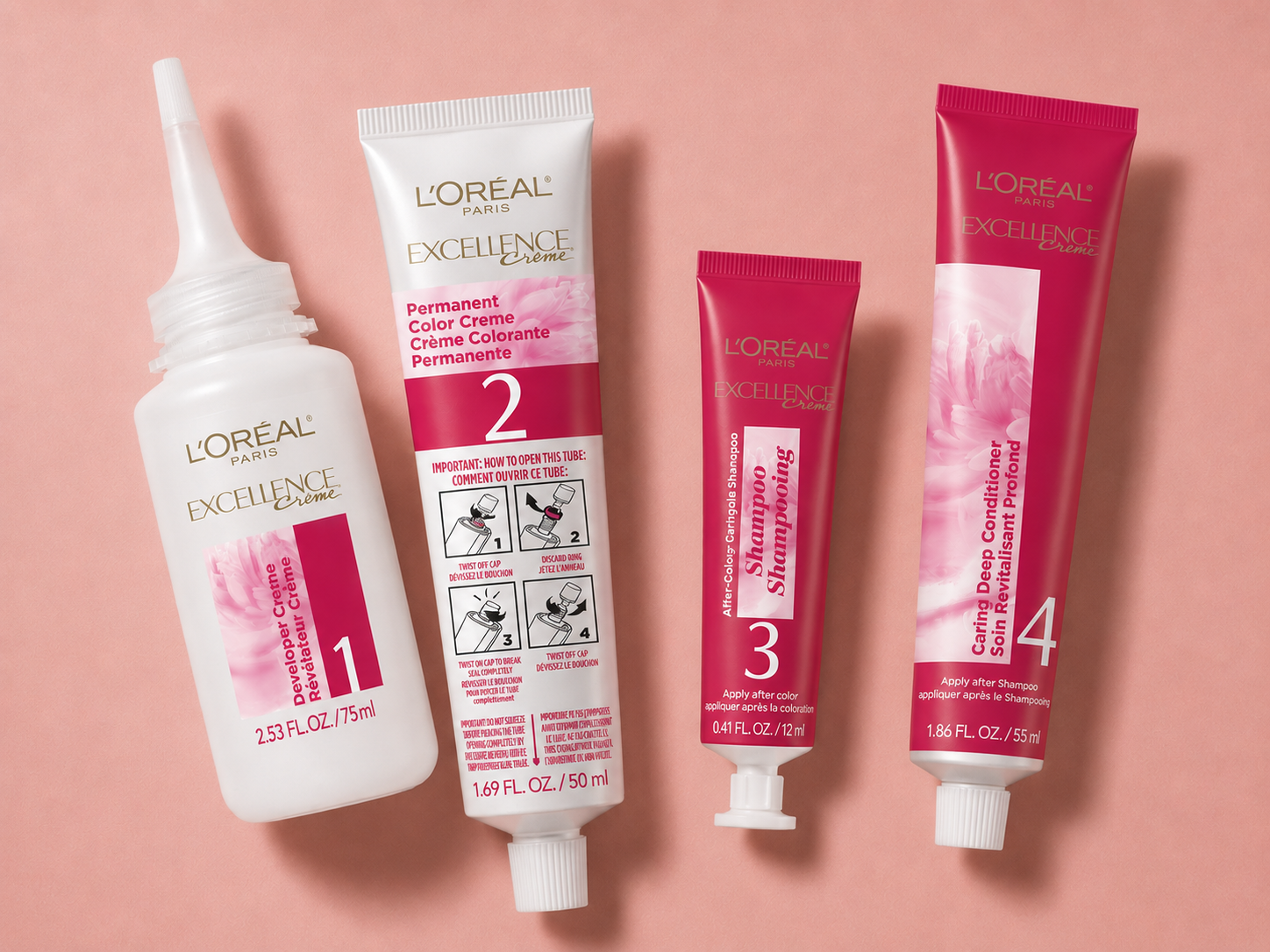 L'Oréal Paris Excellence Hair Color carton packaging mechanical by Bolds Creative