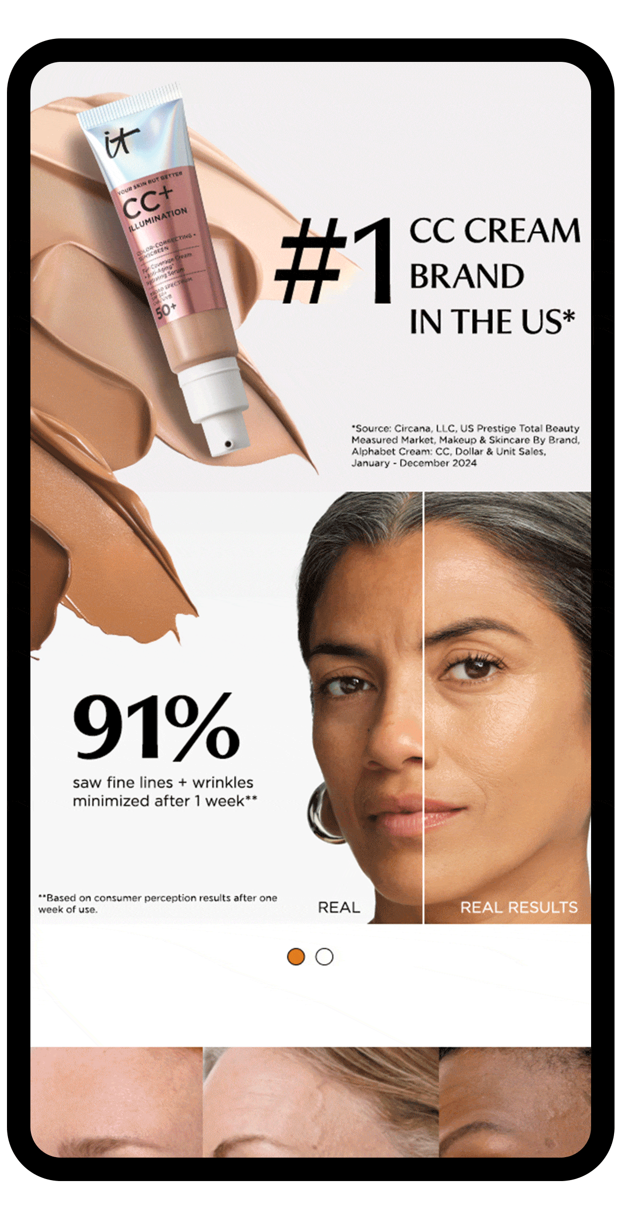 IT Cosmetics CC Cream animated PDP mockup, variant by Bolds Creative