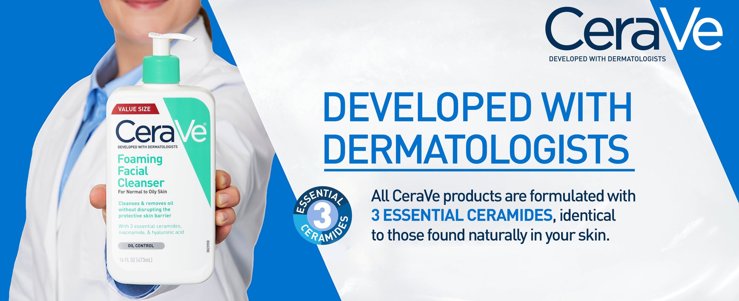 CeraVe Foaming Facial Cleanser Amazon brand banner by Bolds Creative