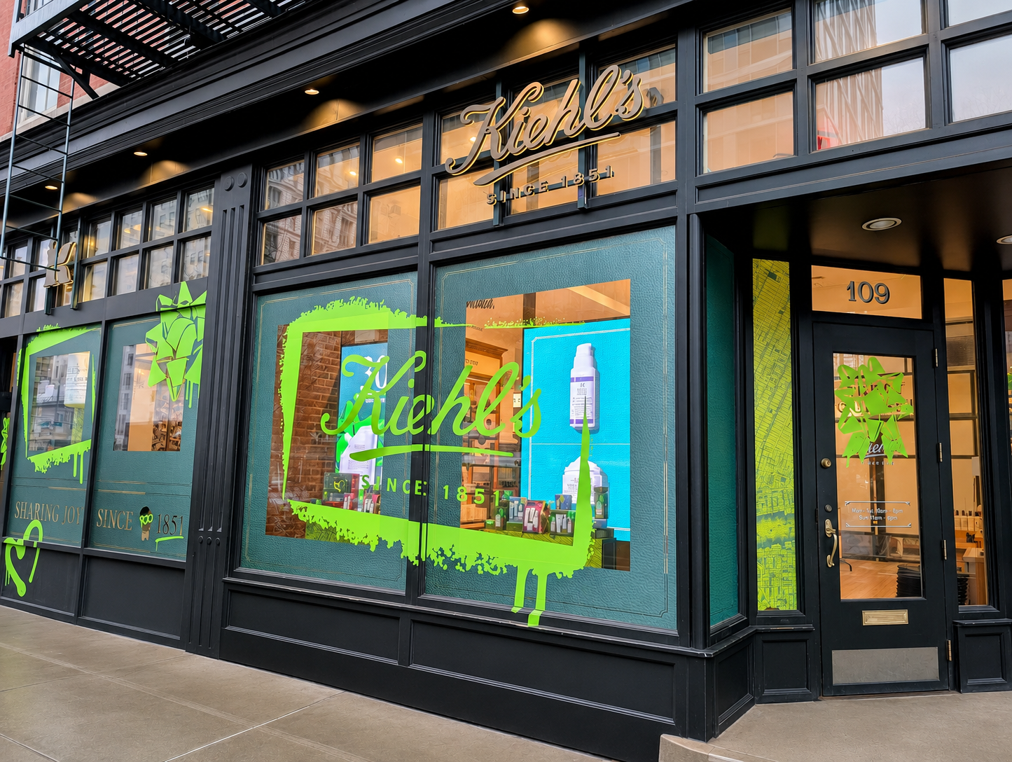 Kiehl's Holiday flagship storefront design by Bolds Creative