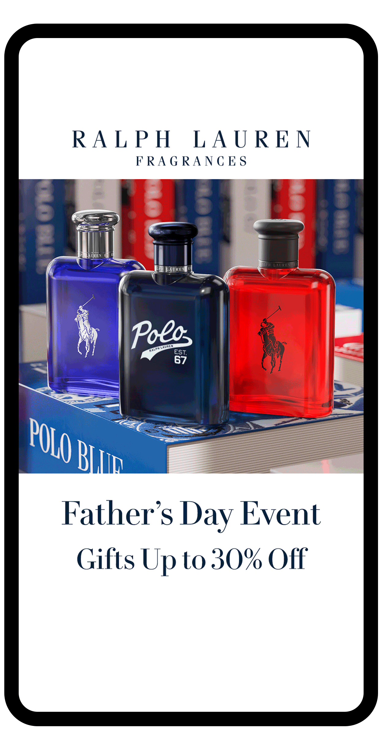 Ralph Lauren Fragrances Father's Day animated mobile mockup, variant by Bolds Creative