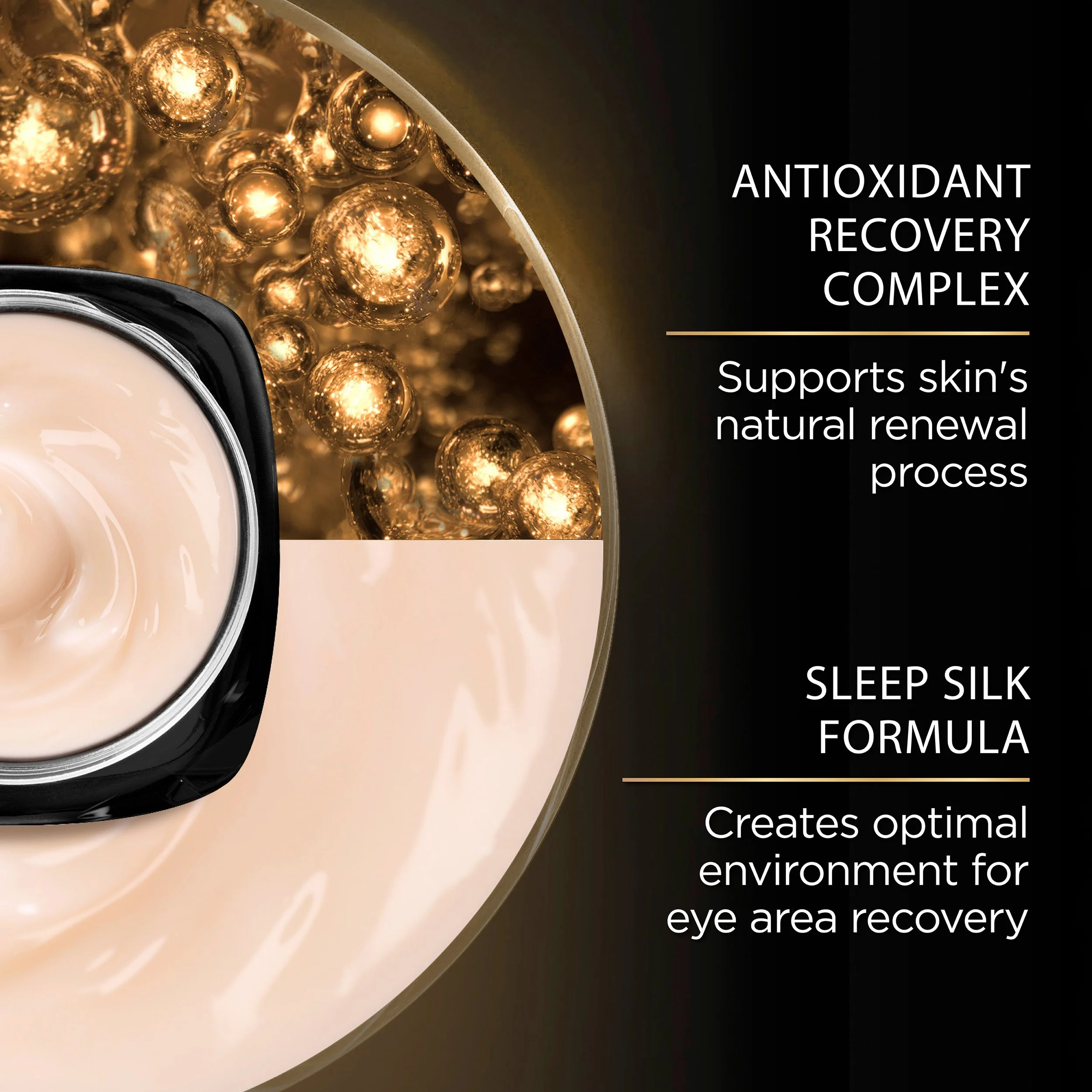 L'Oréal Age Perfect Midnight Eye Cream Amazon above-the-fold key ingredients graphic by Bolds Creative