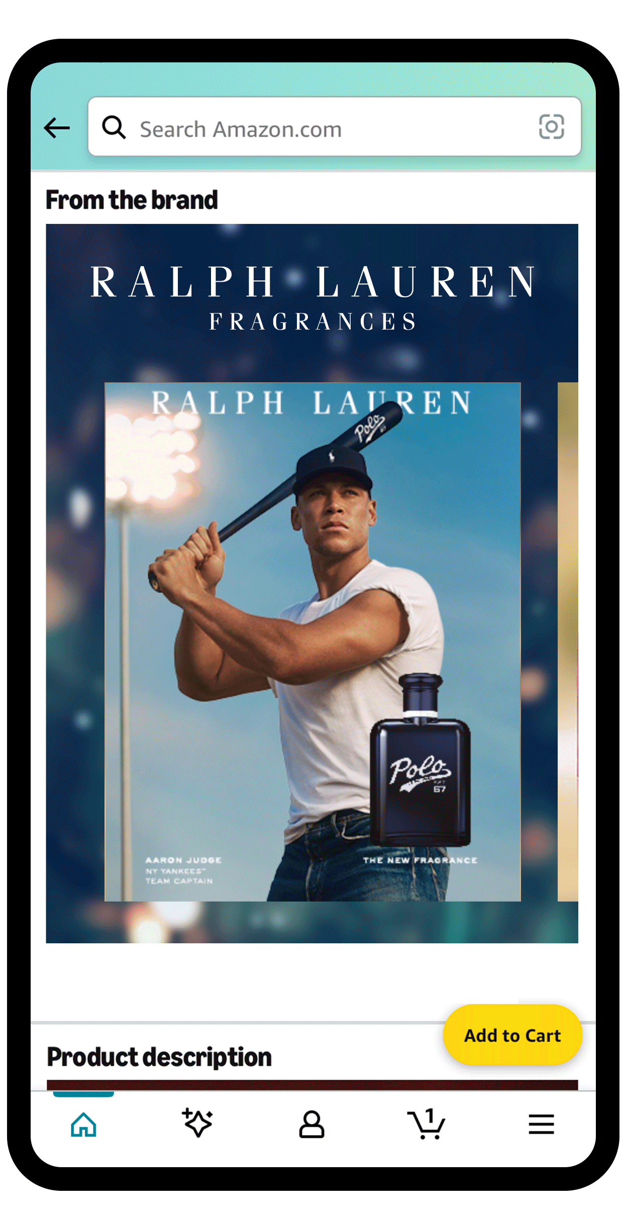 Ralph Lauren Fragrances Holiday amazon brand story mockup by Bolds Creative
