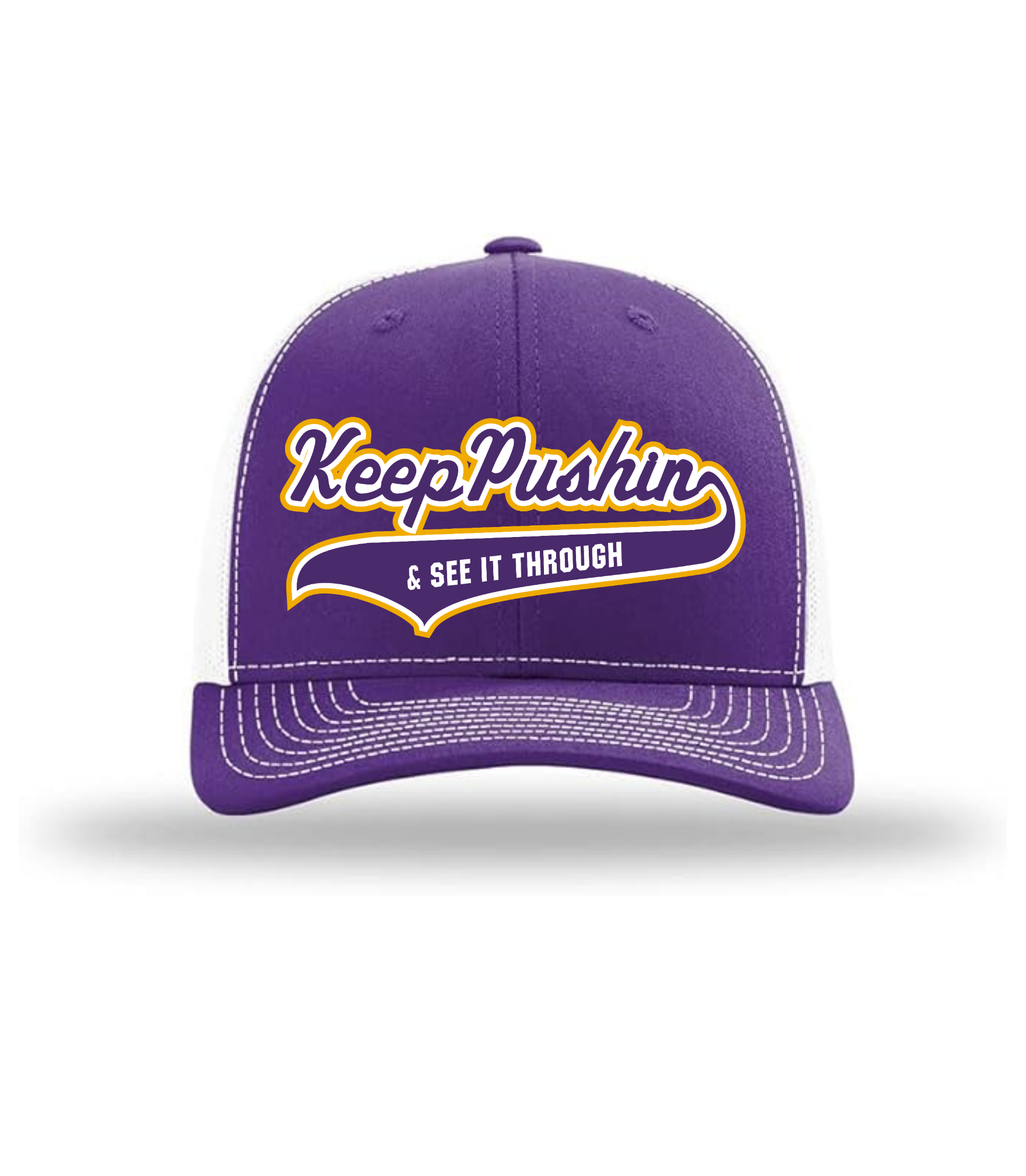 Keep Pushin Trucker Hat Purple