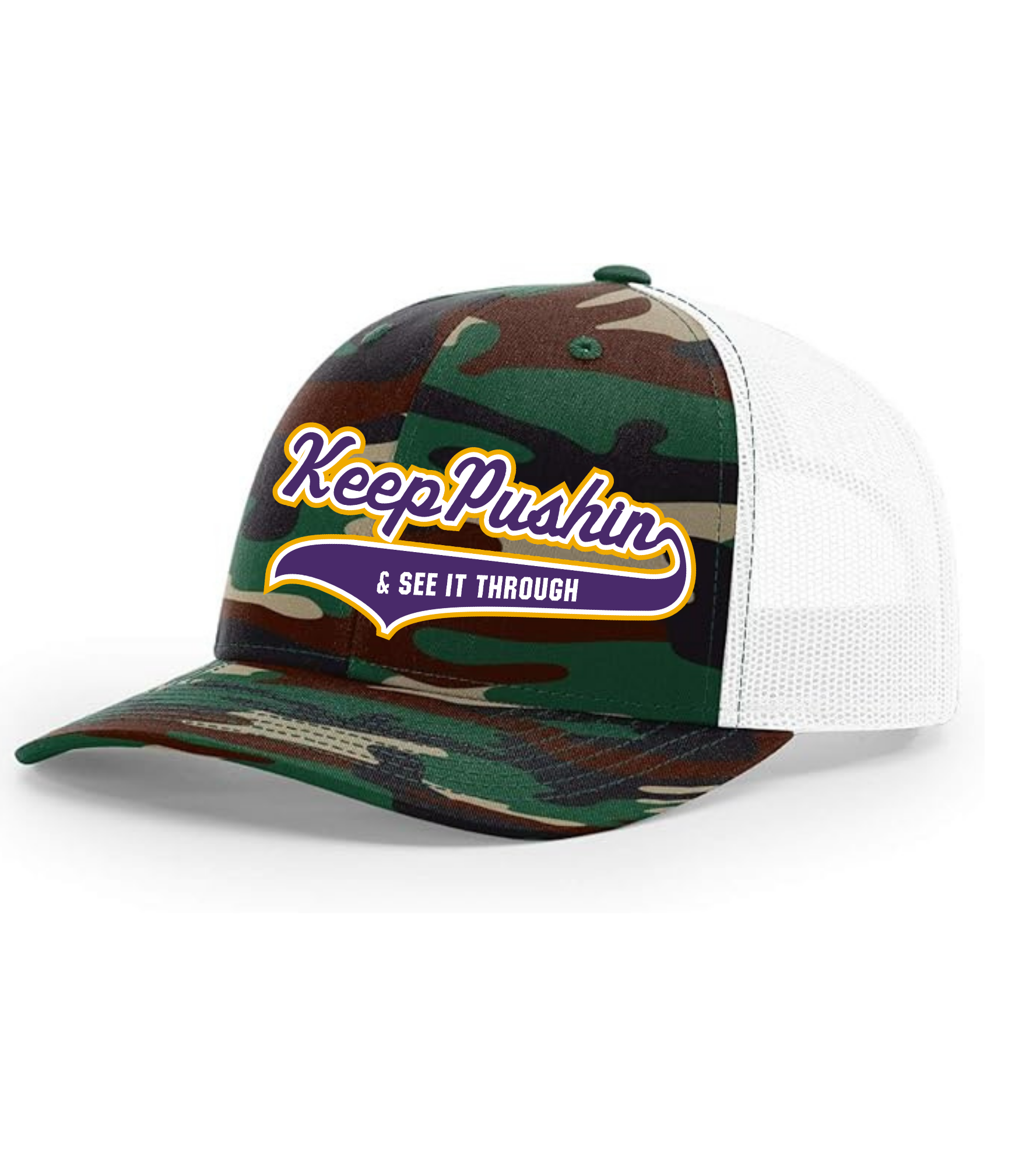 Keep Pushin Trucker Camo Hat.png