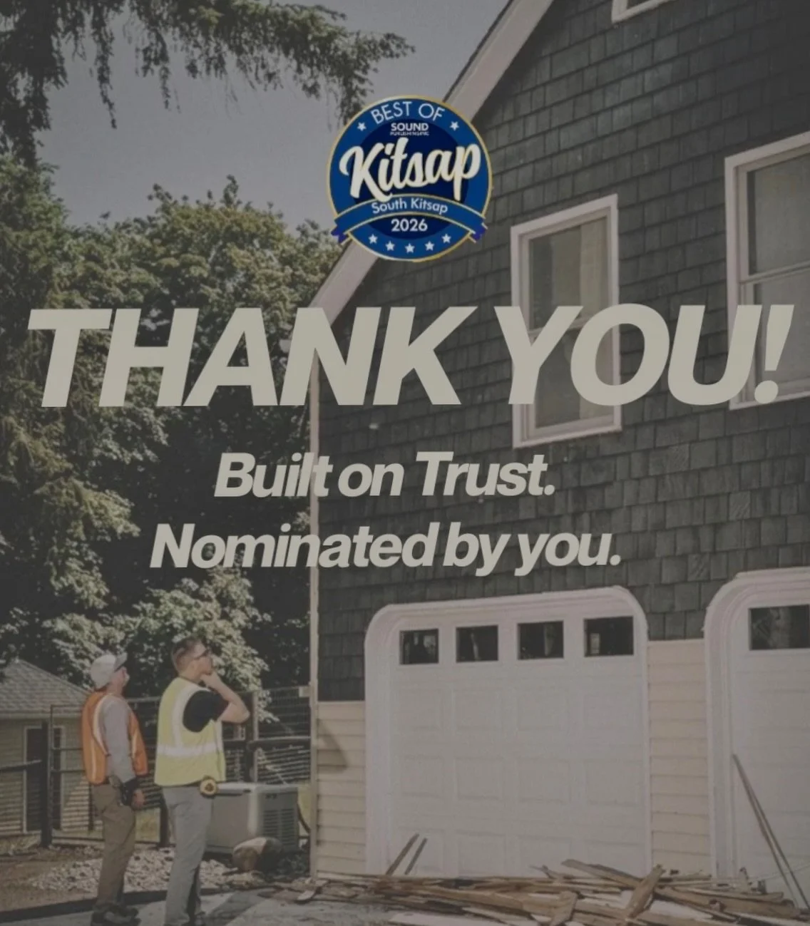Some news we&rsquo;re proud to share! 

Lyon&rsquo;s Building &amp; Construction has been nominated for Best Contractor of South Kitsap 2026! 🏆

This one means a lot, because it came straight from our community. To every client who&rsquo;s trusted u