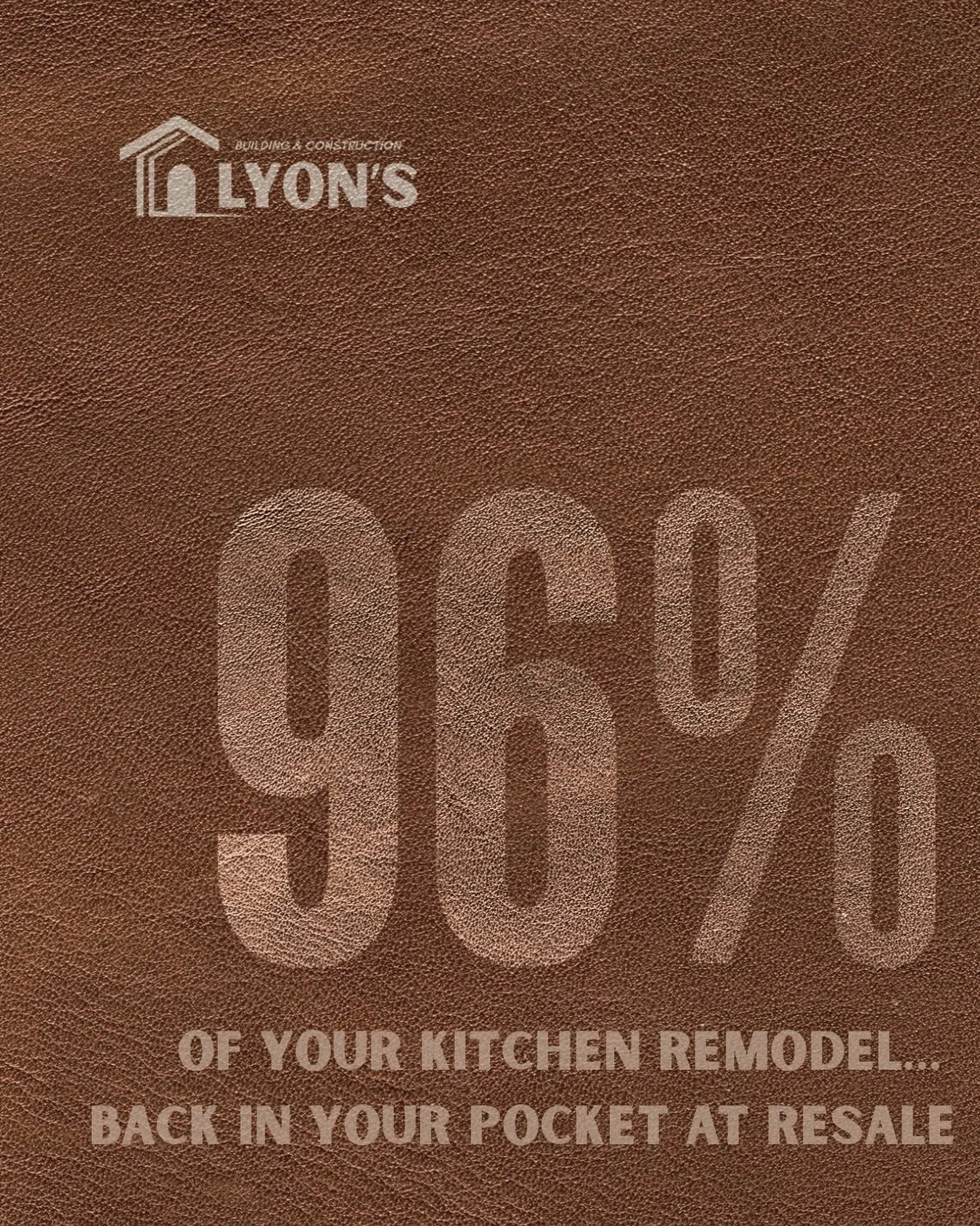 🔑 If you&rsquo;re remodeling to sell, don&rsquo;t gut the kitchen, refresh it. 

A full luxury upgrade both looks and sounds incredible, but you&rsquo;re only getting about 40% of that money back at resale. A smart refresh gets you nearly all of it 