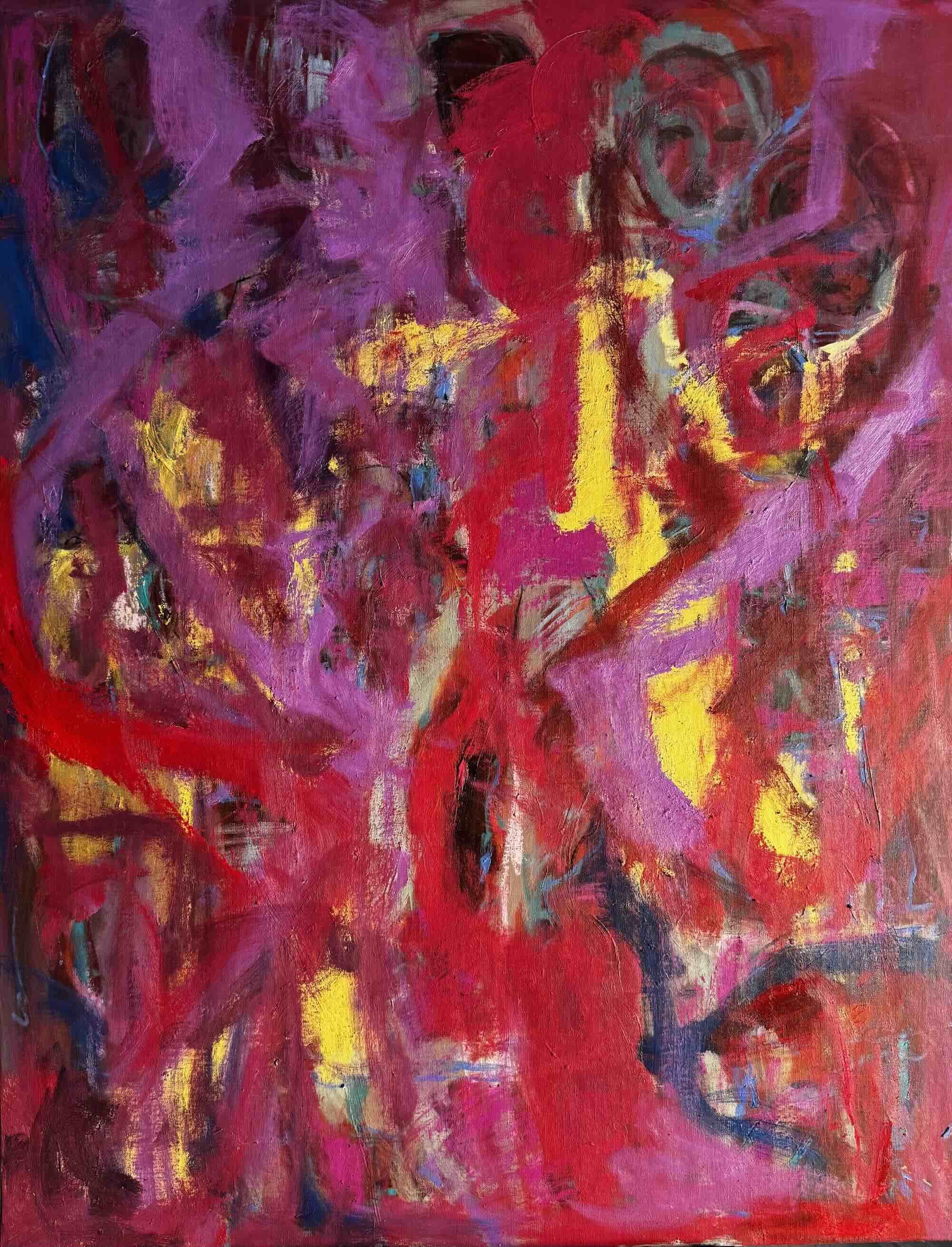 The Wedding, Oil and Wool on Linen 
120cm x 150cm