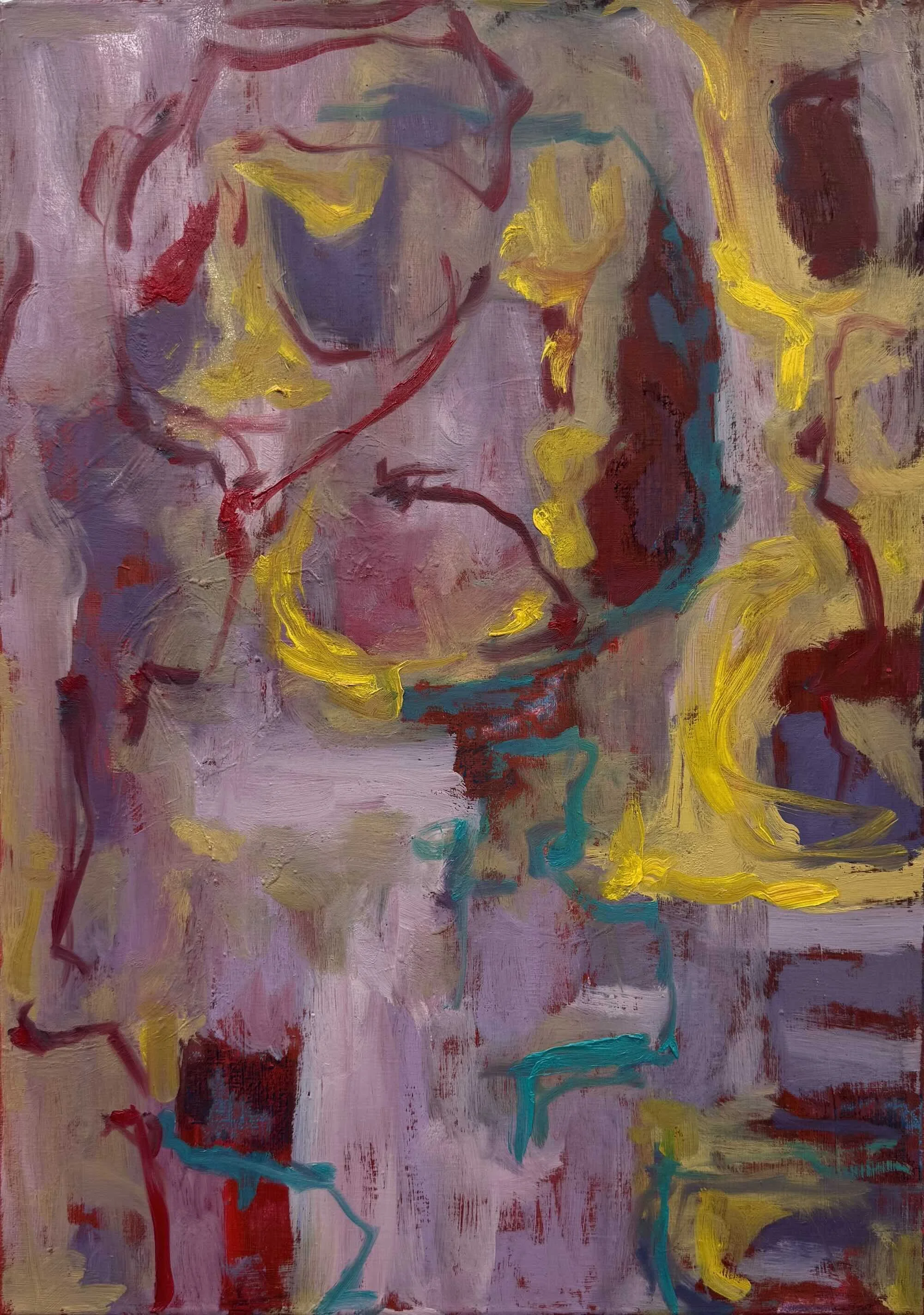 Untitled, Oil and Wool on Linen  
42cm x 60cm. 