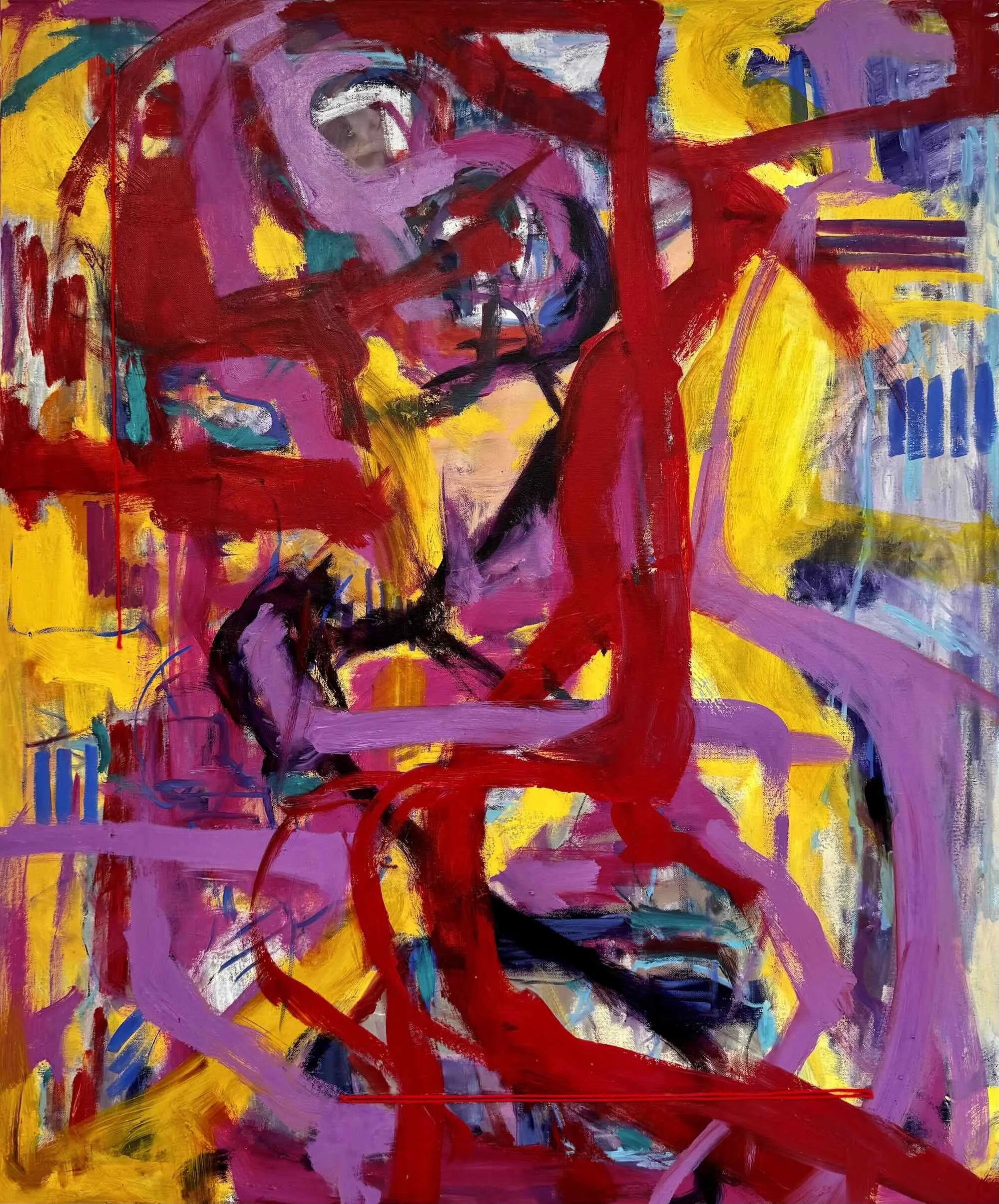 Untitled, Oil and Wool on Linen 
100cm x 120cm 