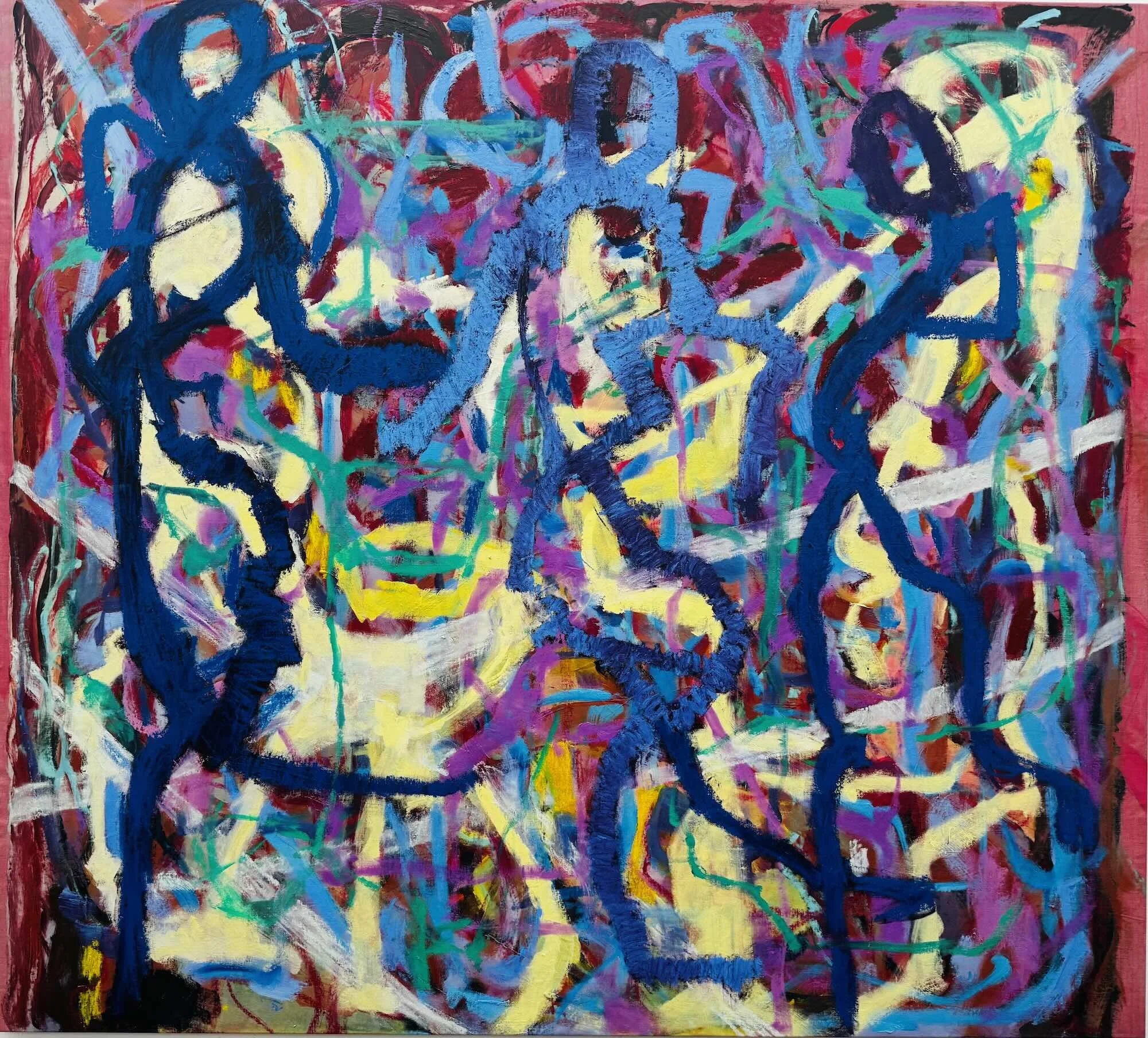 Boogie Woogie, Oil and Oil Sticks on Linen  
190cm x 180cm, 2026