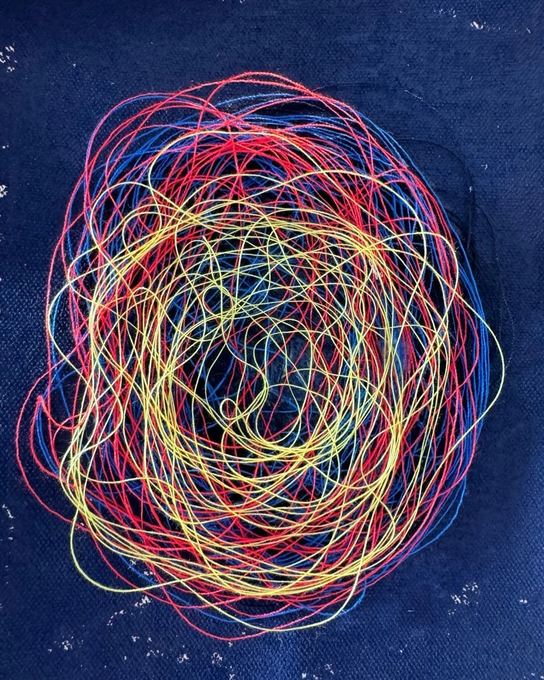 Untitled, Cotton Thread on Canvas,  
10cm x12cm, 2025