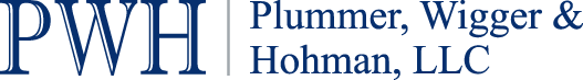Logo of PWI Plummer, Wigger & Hohman, LLC with navy blue text
