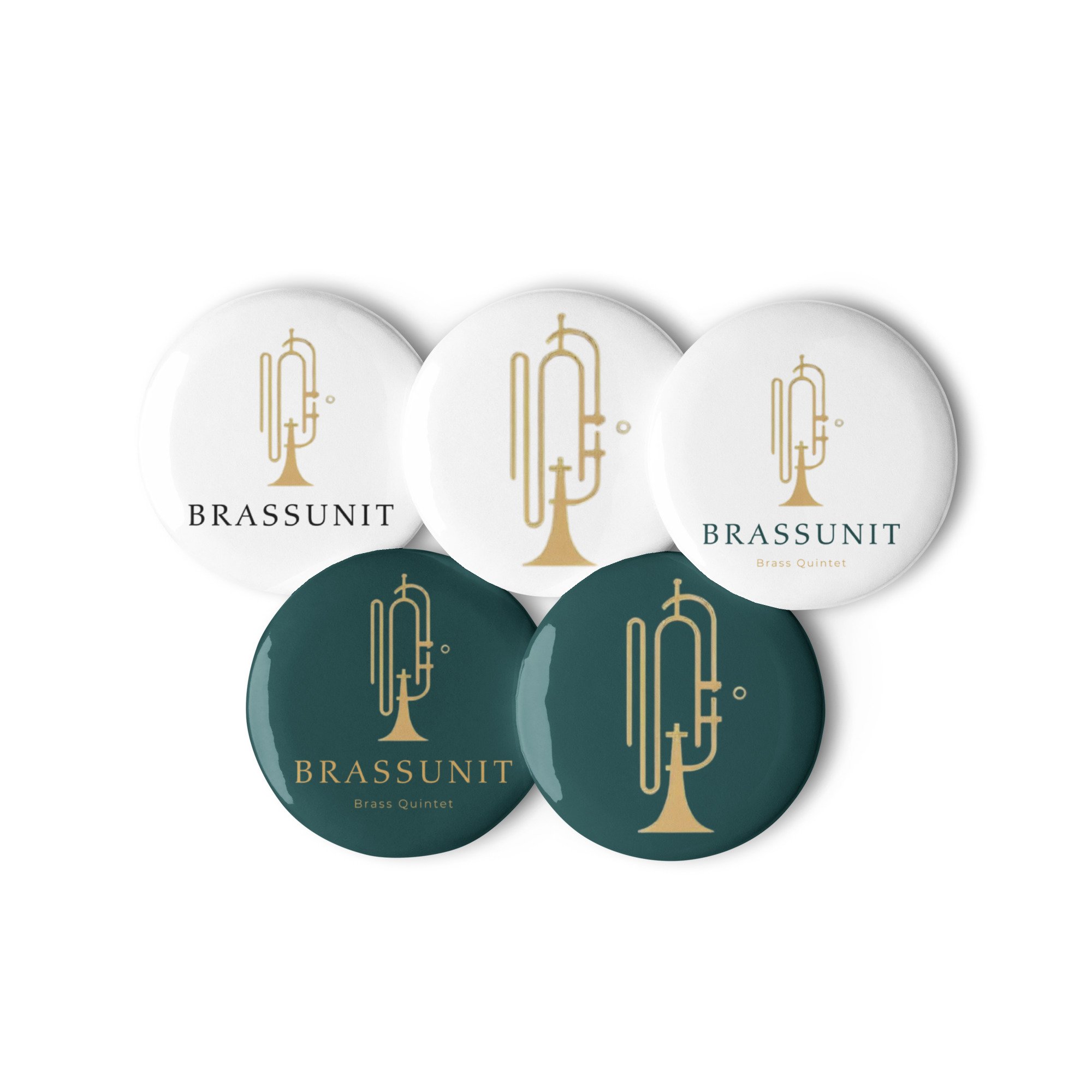 Set of pin buttons