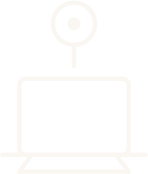 Icon of a camera above a laptop computer.