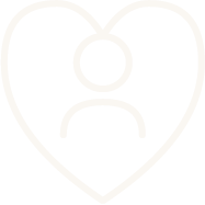Silhouette of a person with a sad face inside a broken heart shape.