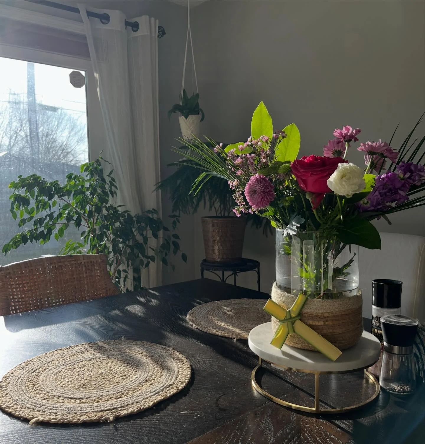 Today is my birthday and remnants of a beautiful weekend are sprinkled around my home. A palm leaf from church yesterday was folded into a cross as a beautiful reminder of Holy Week. I was around a few of my favorite people in the world. I ate so wel