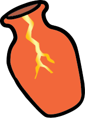 Illustration of a human heart with a crack and lightning bolt.