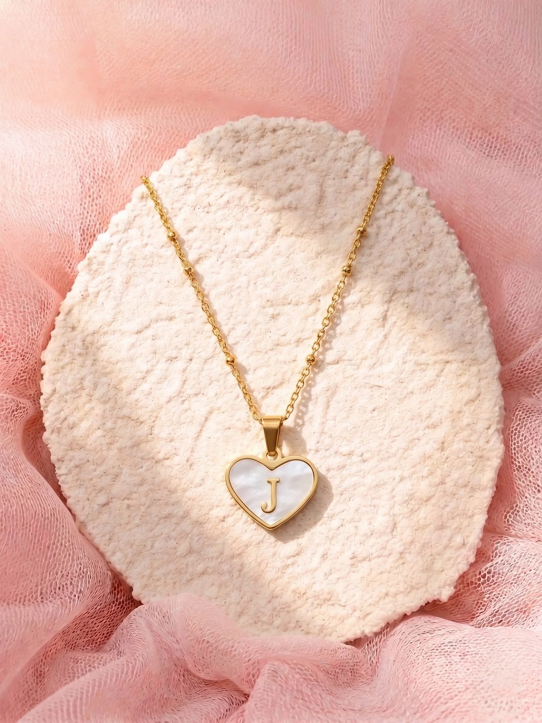 *PRE-ORDER* Heart “J” Necklace