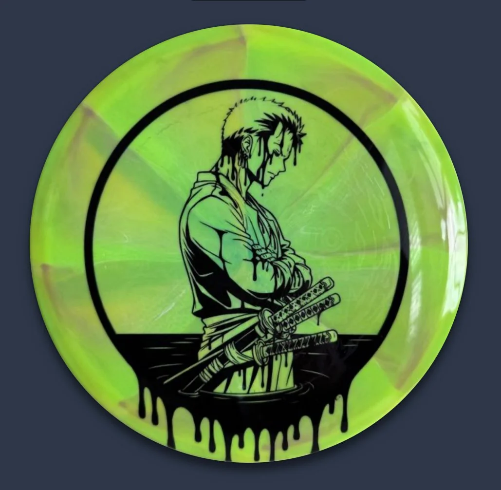 Demon Swordsman - Remix Gladius 
$40.00
(AKA Mint Discs Taco)
Cosmic Neutron
Green/Yellow
173.5g
5 / 5 / 0 / 2