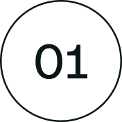 A black circle with the number '01' in the center.