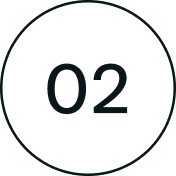 A digital display showing the number 02 inside a black circle.