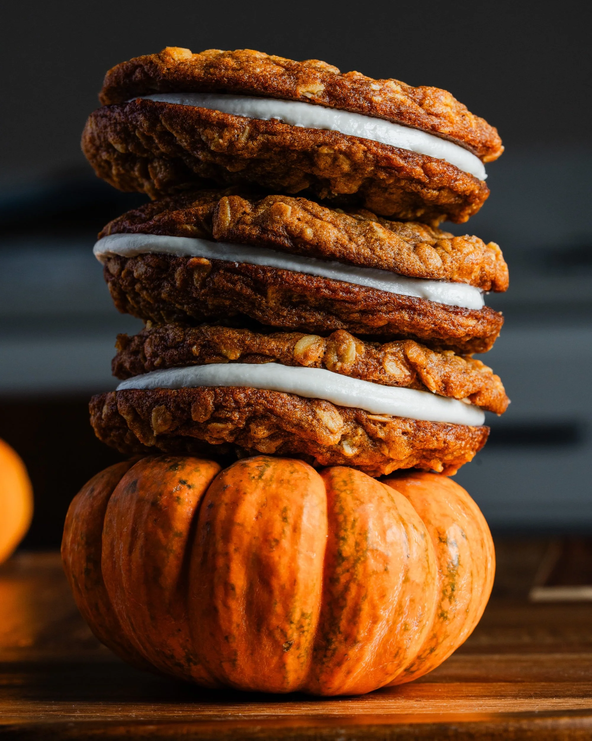 2 Brown Butter Pumpkin Oatmeal Creme Pie