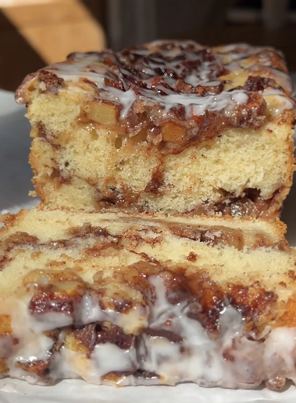 Bourbon Pecan Apple Fritter Loaf