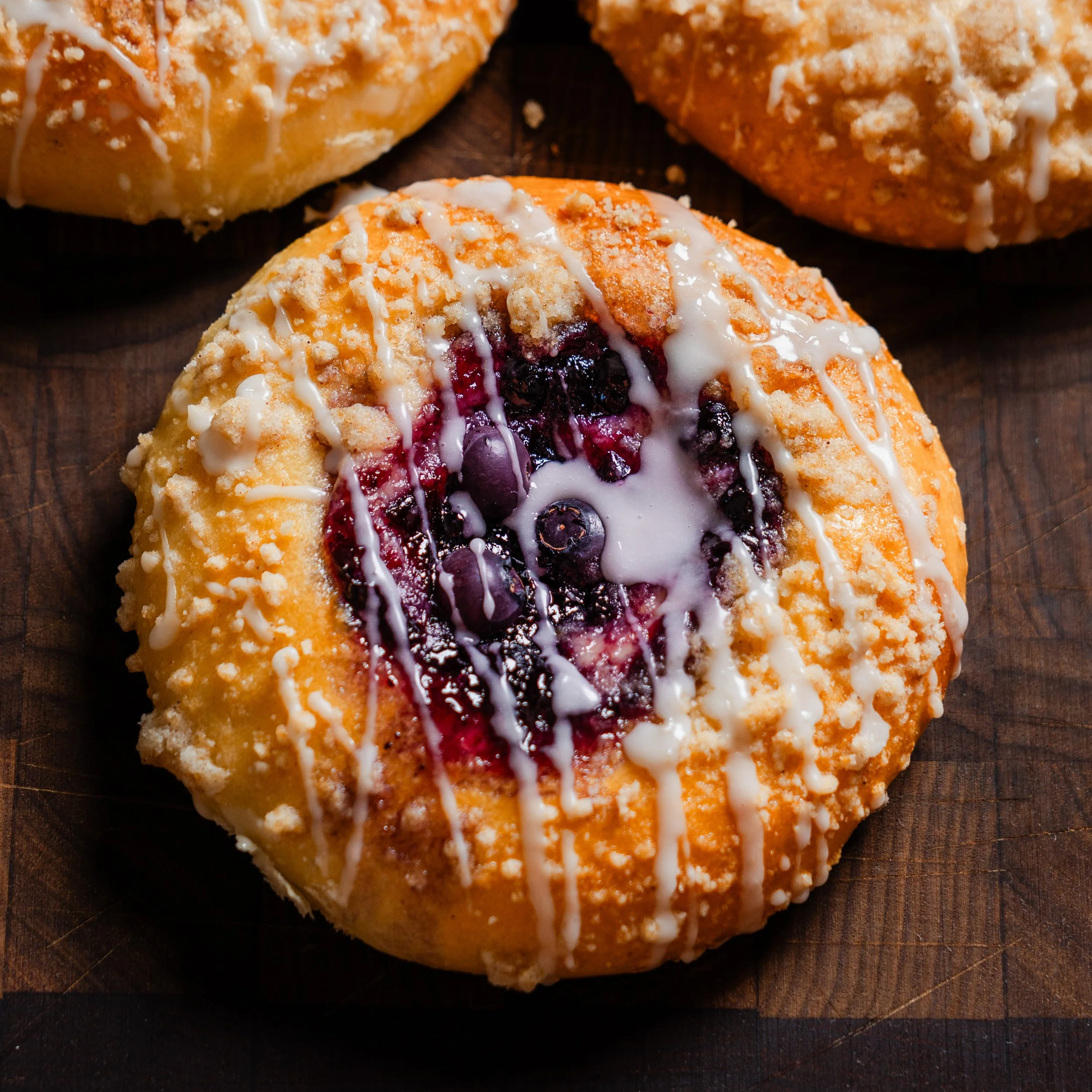 Blueberry Cream Cheese Danish Bun