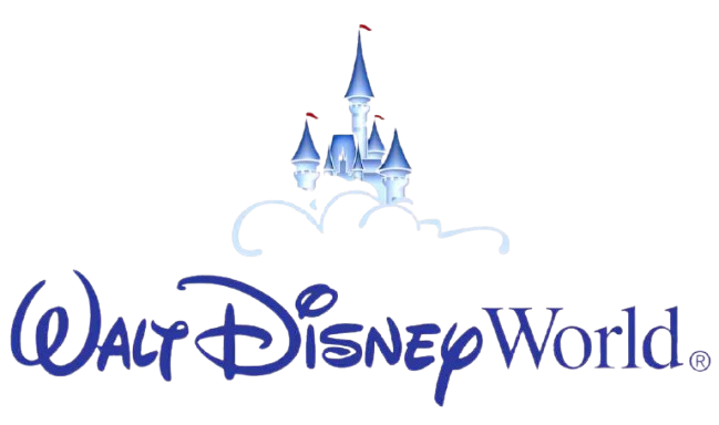 Disney Castle with pointers to Walt Disney World logo in colorful font.