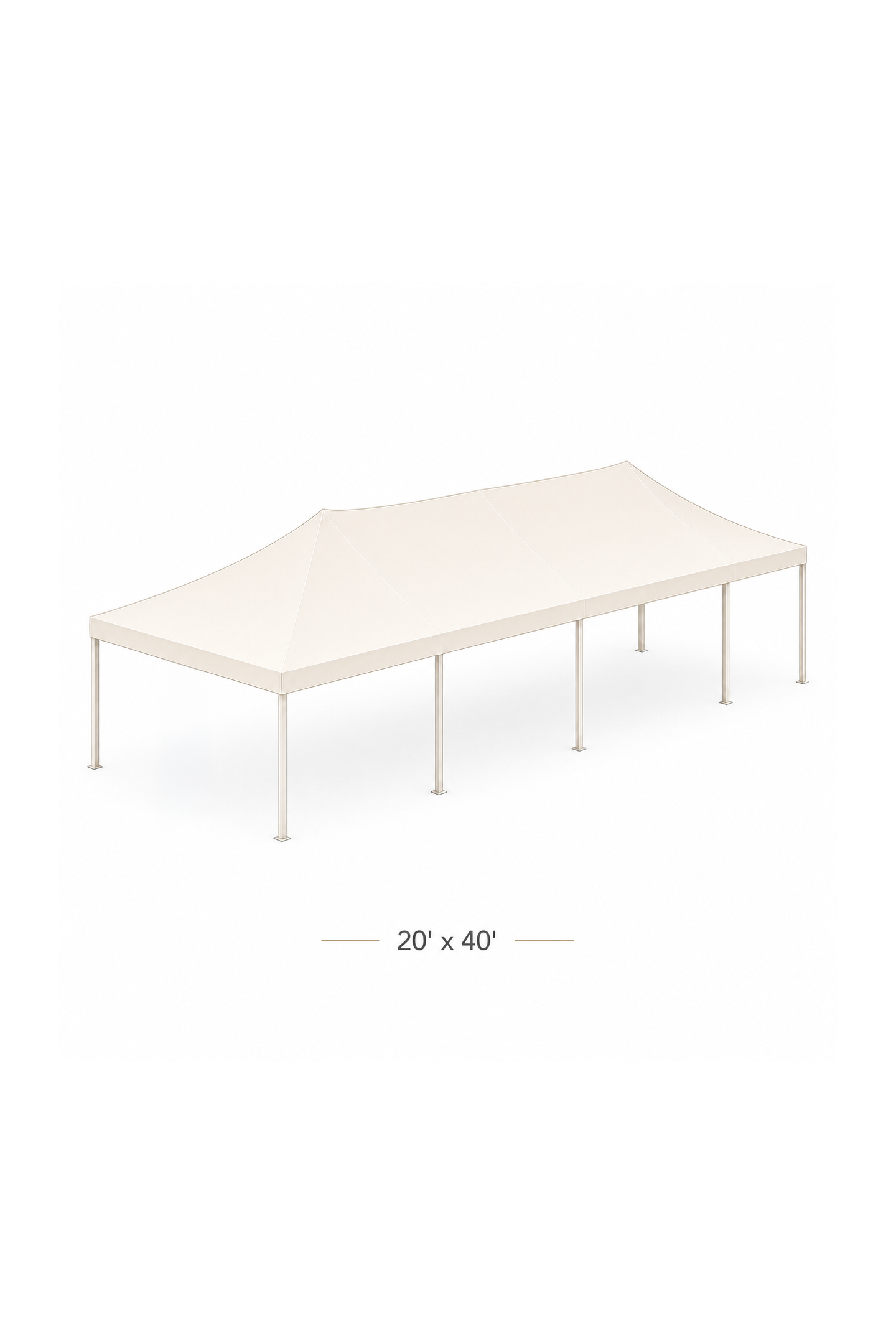 20' x 40' Undraped
