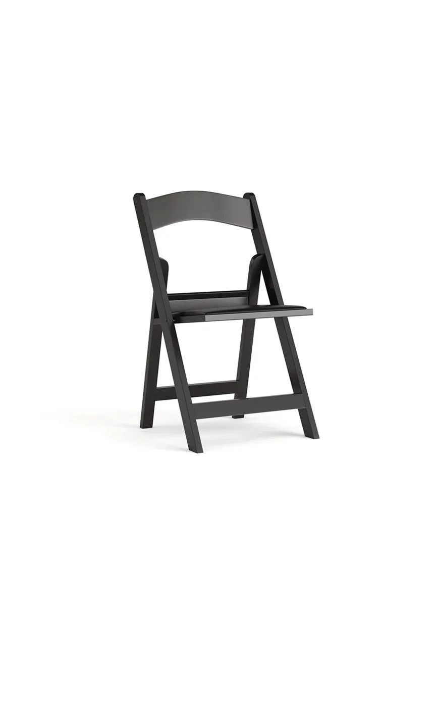 Black Padded Resin Chair
