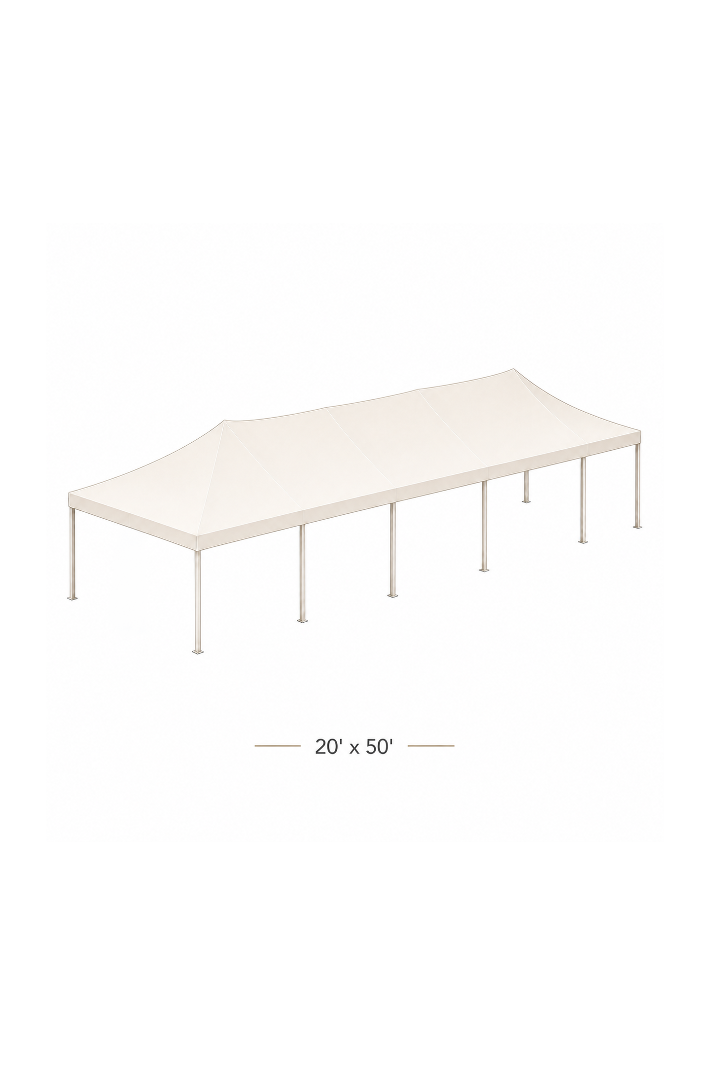 20' x 50' Undraped