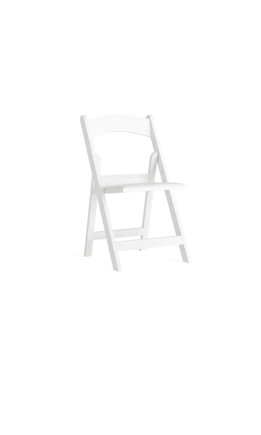 White Padded Resin Chair